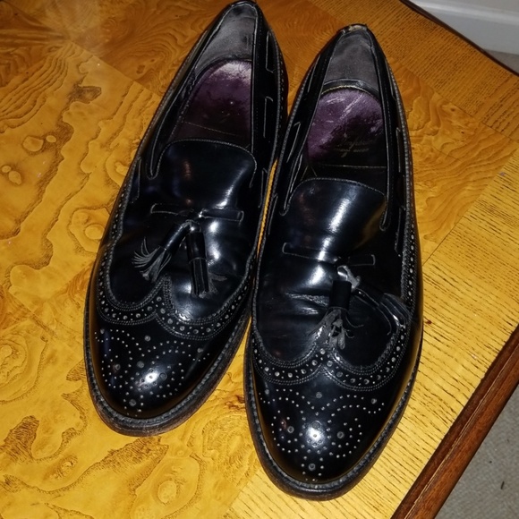 Florsheim Royal Imperial Black Leather Wingtip 10 - Picture 2 of 6